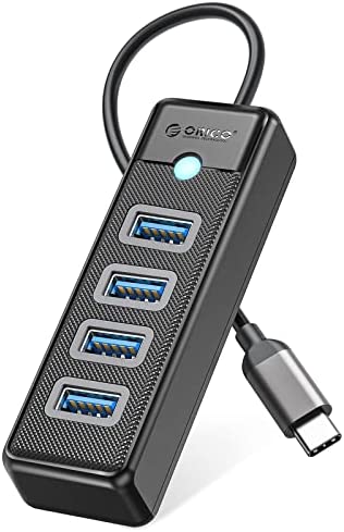 Imagen de USB C Hub Orico Adaptador Hub de 4 Puertos para portátiles teléfonos móviles, tabletas